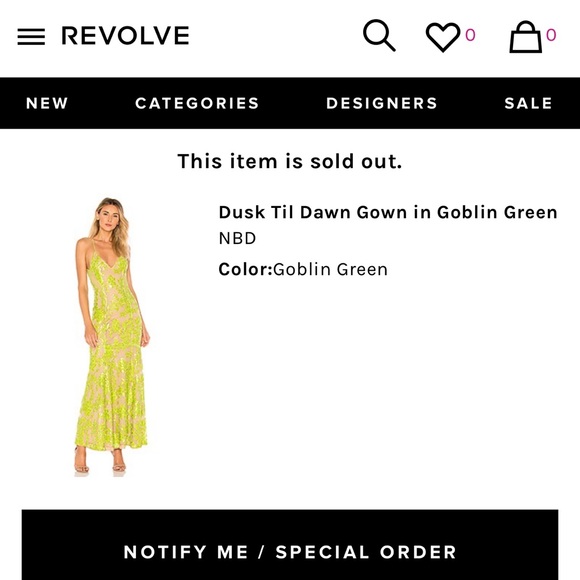 NBD Dusk til dawn gown in goblin green from revolve - Picture 4 of 4